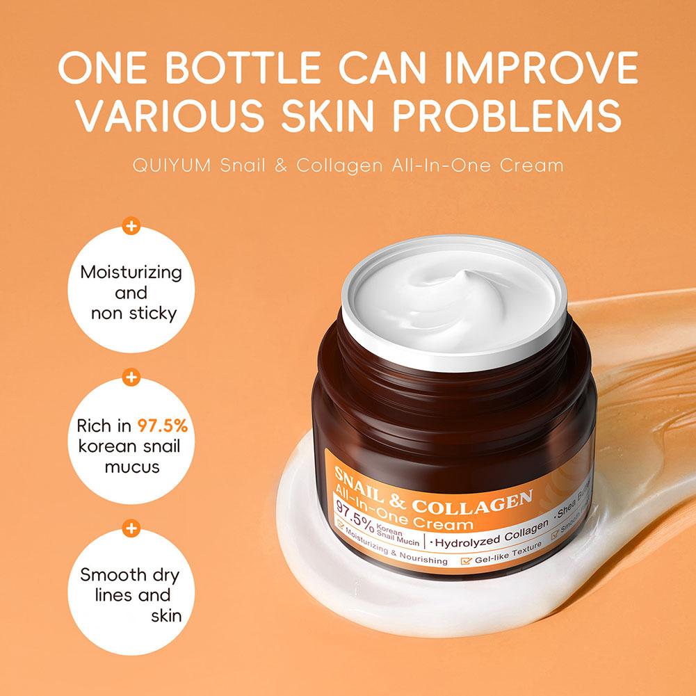 Snail Cream Gel - Quiyum Snail & Collagen gezichtsverzorgingsset -