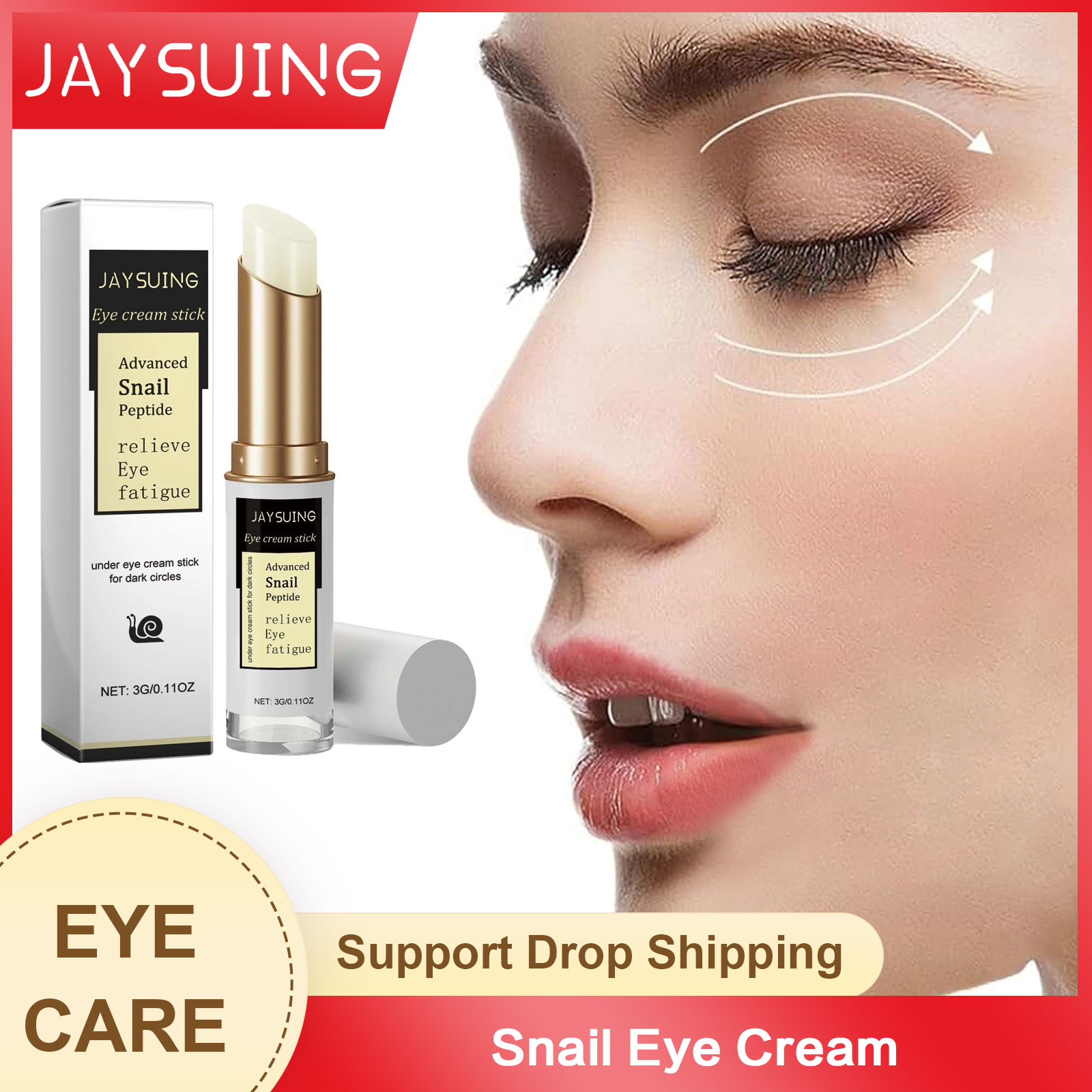 Snail Cream Gel - Slak Oogcrème Anti W-Rimpel Donkere Kringen
