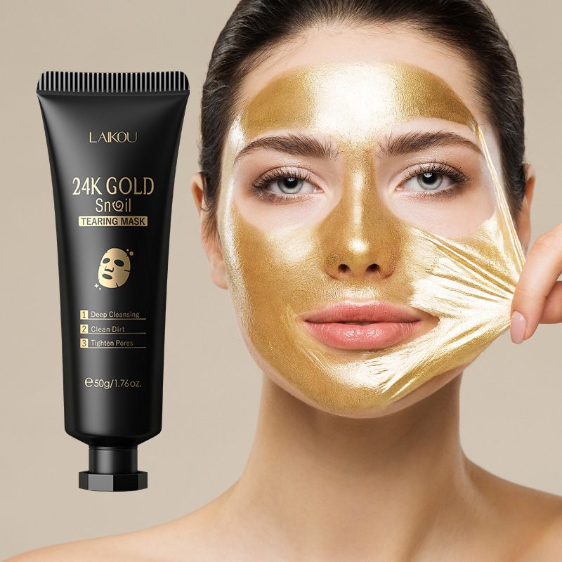 Snail Cream Gel - LAIKOU 24K Gold Sakura Peeling Gezichtsmasker