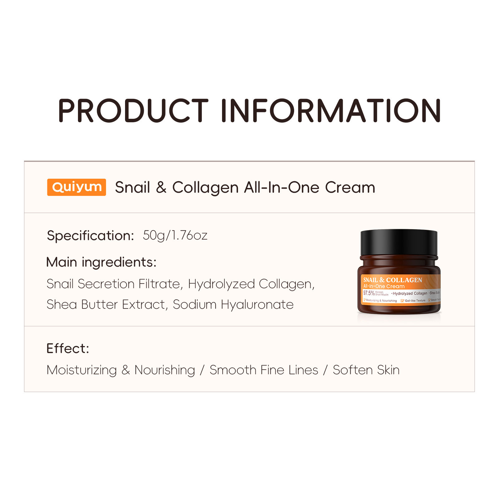 LAIKOU Slak Collageen Gezichts - Snail Cream Gel recensie en prijs